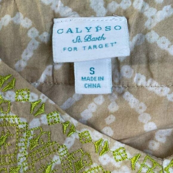 Calypso St. Barth Target 3/4 Sleeve Embroidered Top - Picture 4 of 9